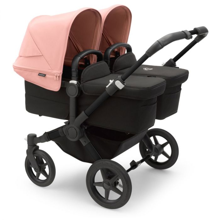 Refurbished Bugaboo Donkey 5 Twin - Morning Pink and Midnight Black - Pramsy