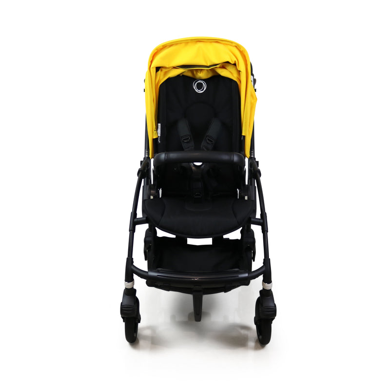 Refurbished Bugaboo Bee6 - Black and Lemon Yellow canopy with carrycot