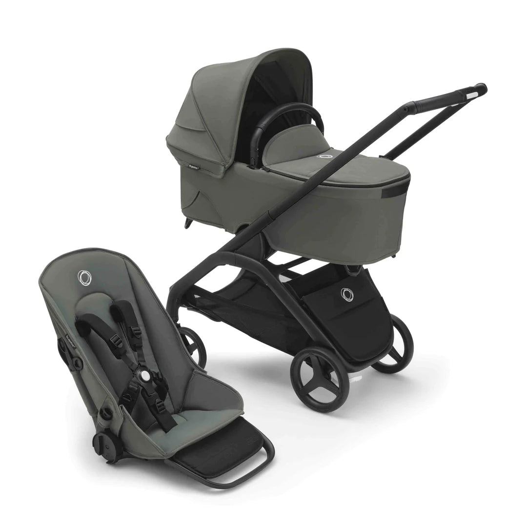 Bugaboo Dragonfly With Carrycot + Maxi-Cosi Pebble 360 Pro Complete Bundle - Forest Green - Pramsy