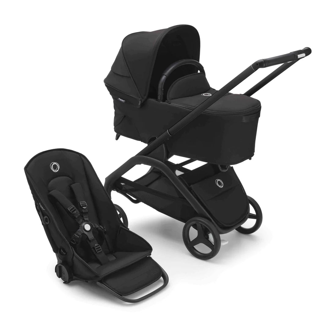 Bugaboo Dragonfly With Carrycot + Maxi-Cosi Pebble 360 Pro Complete Bundle - Midnight Black - Pramsy