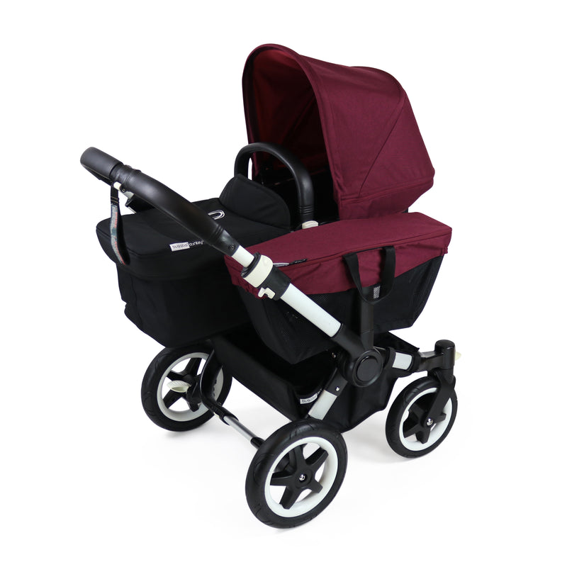 Refurbished Bugaboo Donkey2 Duo - Black and Red Melange
