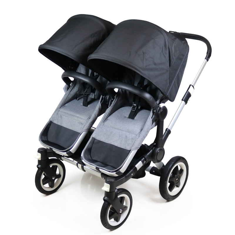 Refurbished Bugaboo Donkey2 Duo - Grey Melange and Black