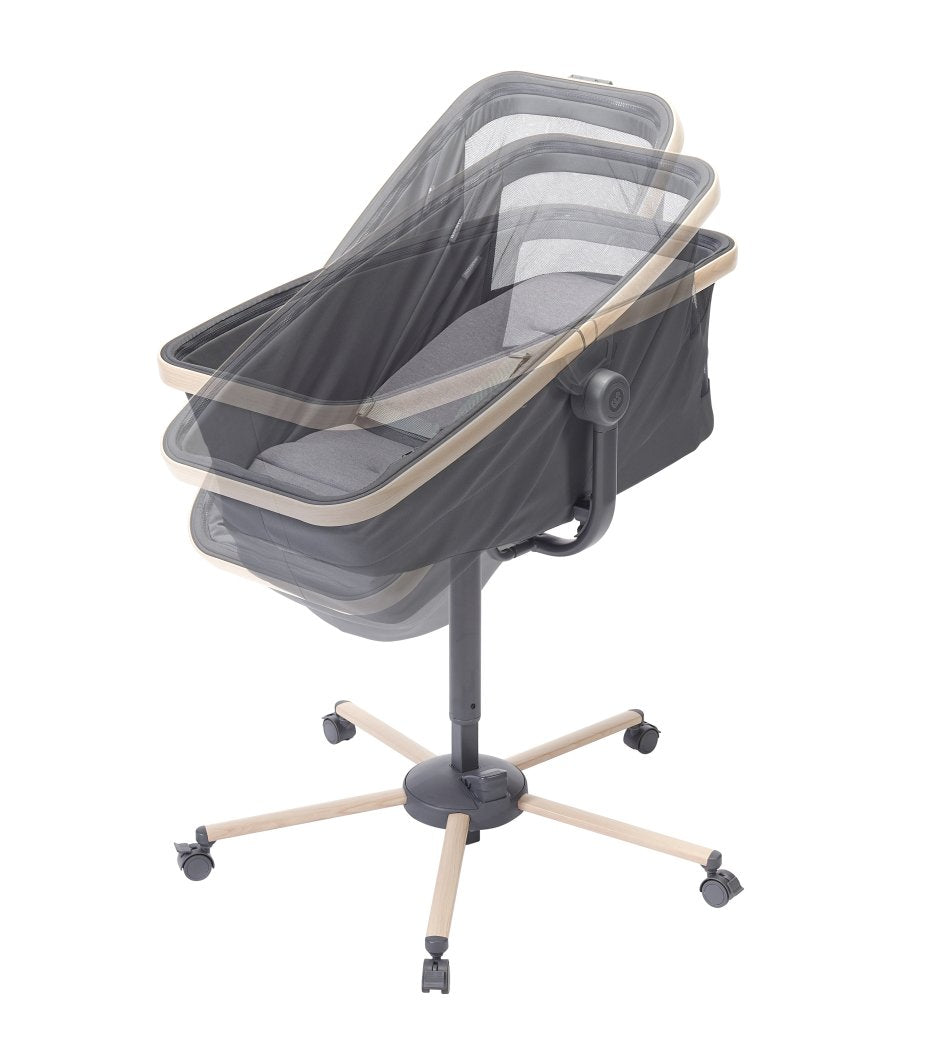 Maxi-Cosi Alba all-in-one Bassinet, Recliner and Highchair - Beyond Graphite - Pramsy