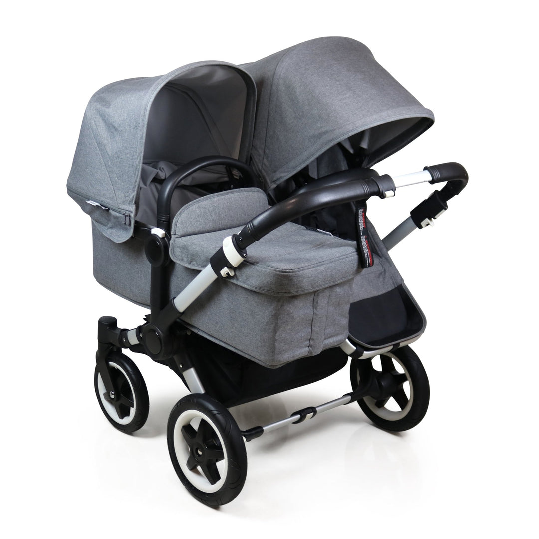 Refurbished Bugaboo Donkey 2 Duo - Grey Melange with Silver Chassis