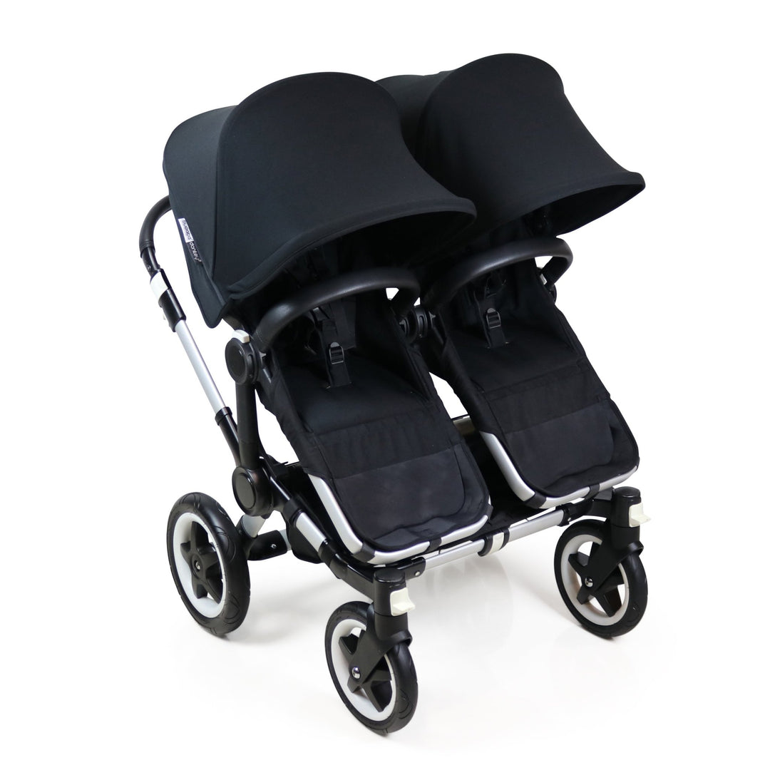 Refurbished Bugaboo Donkey 2 Twin - Black with Silver Chassis