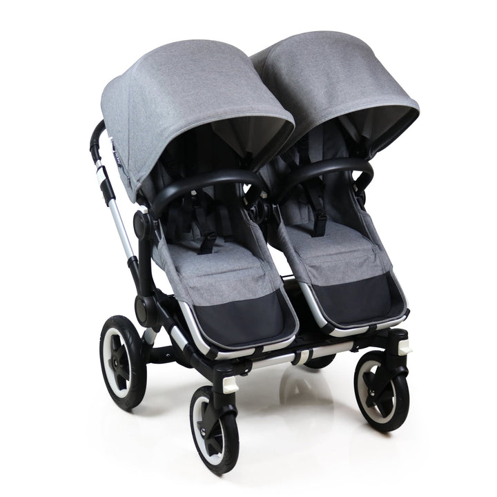 Refurbished Bugaboo Donkey 2 Twin - Grey Melange with Silver Chassis
